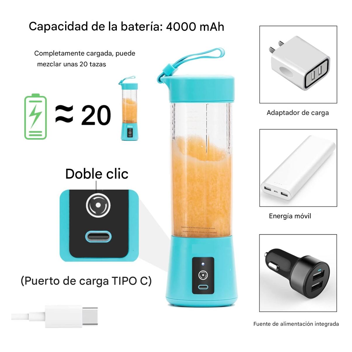 Licuadora Personal 380ml Batidos Jugos