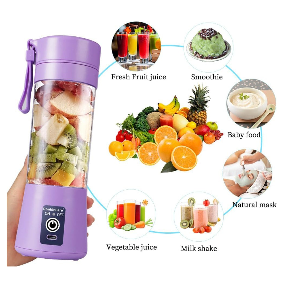 Licuadora Personal 380ml Batidos Jugos